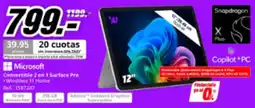 MediaMarkt MICROSOFT Convertible 2 en 1 Surface Pro oferta