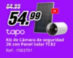 MediaMarkt TAPO Kit de Cámara de seguridad 2K con Panel Solar TC82 oferta
