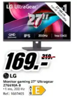 MediaMarkt LG Monitor gaming 27" Ultragear 27G610A-B oferta