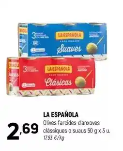 Coviran La española - olives farcides d'anxoves càssiques o suaus oferta