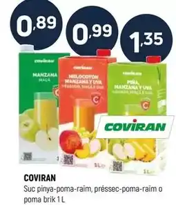 Coviran Coviran - suc pinya-poma-raim, préssec-poma-raim o poma brik oferta