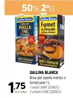 Coviran Gallina blanca - brou per paella marisc o fumet peix oferta