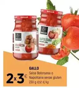 Coviran Gallo - salsa bolonyesa o napolitana sense gluten oferta