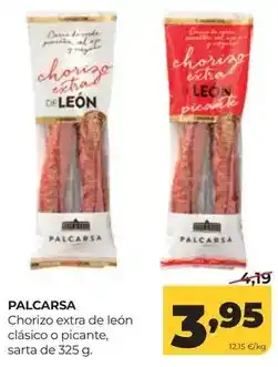 Alimerka Palcarsa - chorizo extra de león clásico o picante oferta