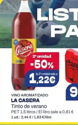 Supermercados Plaza La Casera Vino aromatizado oferta