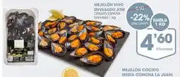 Supermercados Plaza Mejillón cocido envasado atm origen españa bandeja oferta