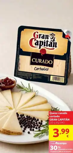 Alcampo Gran capitán - queso curado cortado oferta