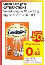 Alcampo Catisfactions - snack para gatos oferta