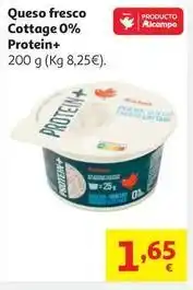 Alcampo Auchan - queso fresco cottage 0% protein+ oferta