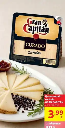 Alcampo Queso semi cortado gran capitan 230g oferta
