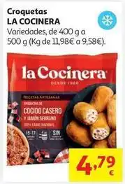 Alcampo Croq.artesanas de cocido c/jam.serrano cocinera 500g oferta