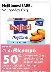 Alcampo Mejillones picantes isabel 69 g oferta