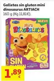 Alcampo Artiach - galletas sin gluten mini dinosaurus oferta