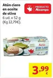 Alcampo Auchan - atún claro en aceite de oliva oferta