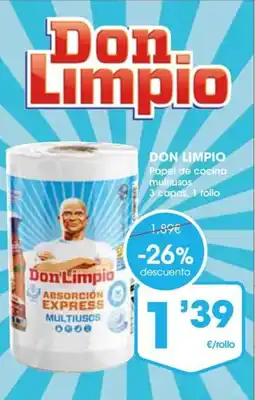 Supermercados Plaza Don Limpio Papel de cocina multiusos 3 capas, 1 rollo oferta