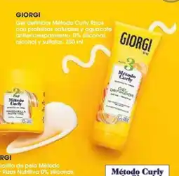 Supermercados Plaza Giorgi Gel definidor Método Curly Rizos con proteínas naturales y aguacate antiencrespamiento, 0% siliconas oferta