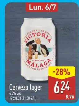ALDI Cerveza lager oferta