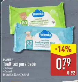 ALDI MAMIA Toallitas para bebé oferta