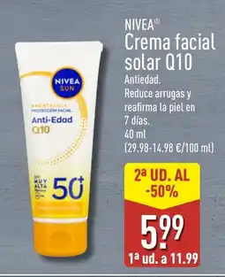 ALDI NIVEA Crema facial solar Q10 oferta
