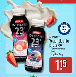ALDI MILSANI Yogur líquido proteico oferta