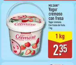 ALDI MILSANI Yogur cremoso con fresa oferta
