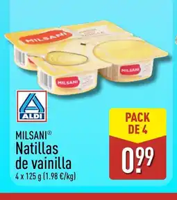 ALDI MILSANI Natillas de vainilla oferta