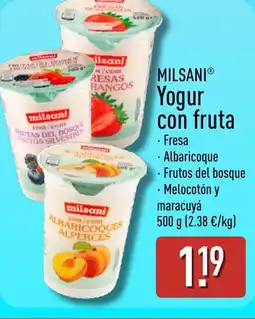 ALDI MILSANI Yogur con fruta oferta