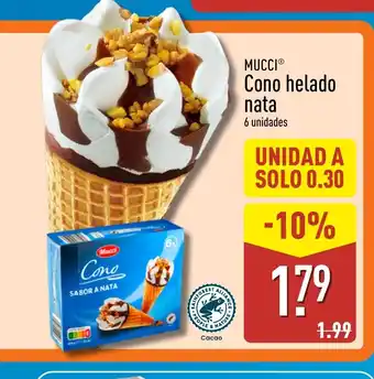ALDI MUCCI Cono helado nata oferta