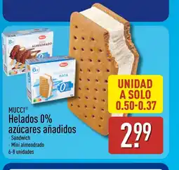 ALDI MUCCI Helados 0% azúcares añadidos oferta