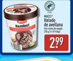 ALDI MUCCI Helado de avellana oferta