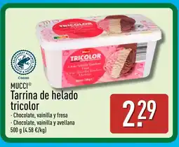 ALDI MUCCI Tarrina de helado tricolor oferta