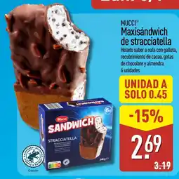 ALDI MUCCI Maxisándwich de stracciatella oferta