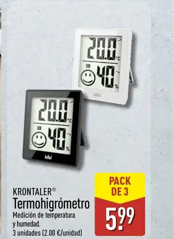 ALDI KRONTALER Termohigrómetro oferta