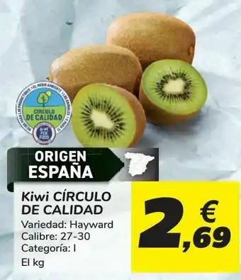 Carrefour Kiwi círuclo de calidad oferta