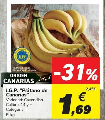 Carrefour I.g.p. "plátano de canarias" oferta