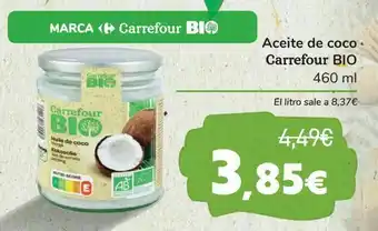 Carrefour Aceite de coco carrefour bio 460 ml oferta