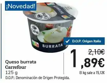 Carrefour Queso burrata carrefour 125 g oferta