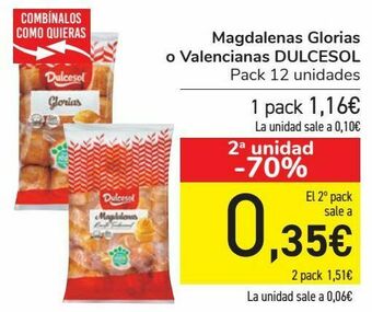 Carrefour Magdalenas glorias o valencianas dulcesol oferta