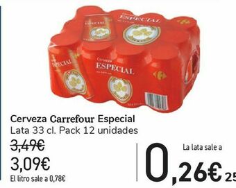 Carrefour Cerveza carrefour especial oferta