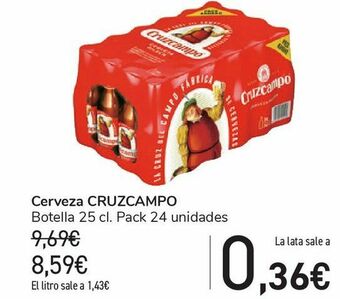 Carrefour Cerveza cruzcampo oferta