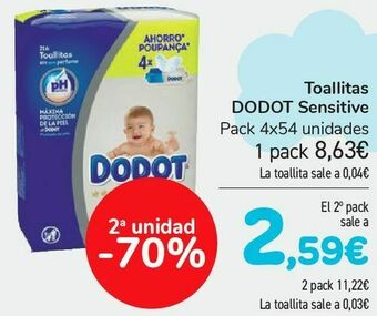 Carrefour Toallitas dodot sensitive oferta
