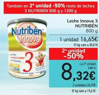 Carrefour Leche innova 3 nutribén oferta