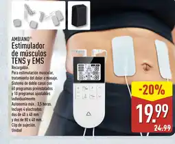 ALDI AMBIANO Estimulador de músculos TENS y EMS oferta