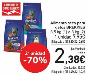Carrefour Alimento seco para gatos brekkies oferta