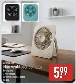 ALDI AMBIANO Mini ventilador de mesa oferta