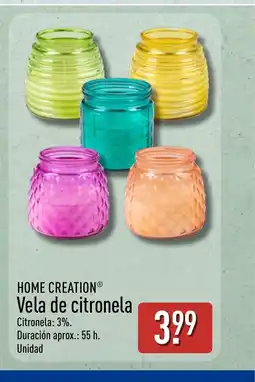 ALDI HOME CREATION Vela de citronela oferta