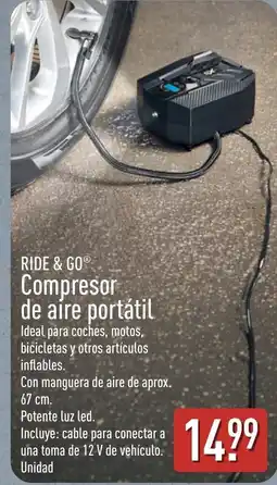 ALDI RIDE & GO Compresor de aire portátil oferta