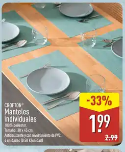 ALDI CROFTON Manteles individuales oferta