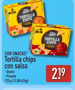 ALDI SUN SNACKS Tortilla chips con salsa oferta
