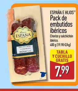 ALDI ESPAÑA E HIJOS Pack de embutidos ibéricos oferta